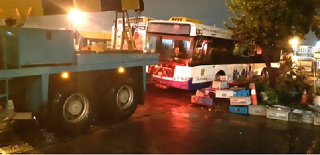 Ευθύνες στον ΟΑΣΘ επιρρίπτει ο δήμος Θεσσαλονίκης για το φλεγόμενο «νέο» λεωφορείο
